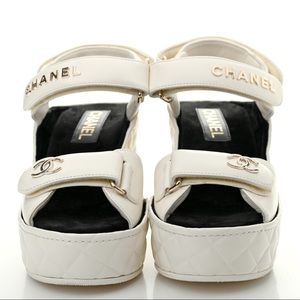 SOLD OUT EVERYWHERE!! Brand new Chanel quilted chunky wedges. 100% authentic.